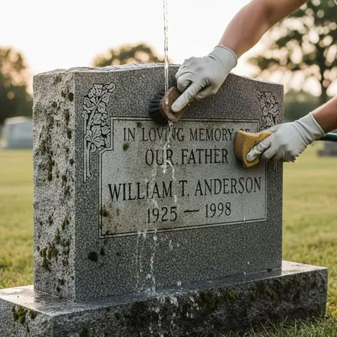 Restored older headstone